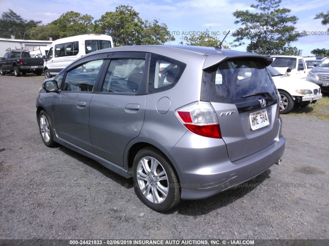 JHMGE8H49AS018149 - 2010 HONDA FIT SPORT GRAY photo 3