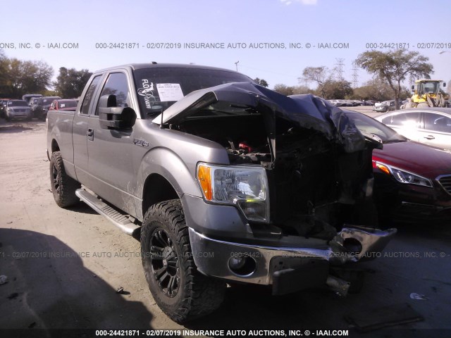 1FTEX1E83AKE41696 - 2010 FORD F150 SUPER CAB GRAY photo 1