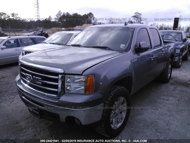 3GTP2VE74CG284745 - 2012 GMC SIERRA K1500 SLE GRAY photo 2