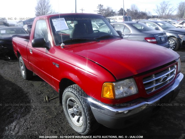 1FTYR10D61PB10321 - 2001 FORD RANGER RED photo 1