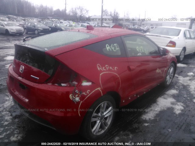 JHMZF1D44CS004309 - 2012 HONDA CR-Z RED photo 4