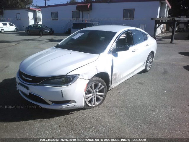 1C3CCCAB1FN703872 - 2015 CHRYSLER 200 LIMITED WHITE photo 2