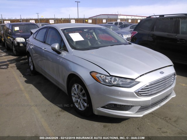 3FA6P0G77HR199008 - 2017 FORD FUSION S SILVER photo 1