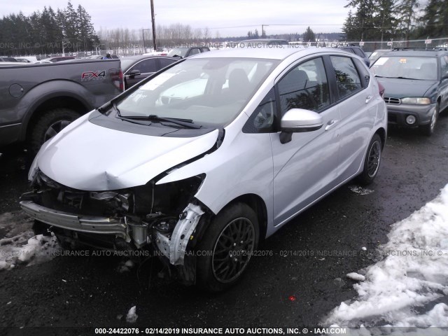 3HGGK5H58FM778012 - 2015 HONDA FIT LX SILVER photo 2