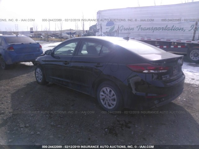 KMHD74LF0HU415596 - 2017 HYUNDAI ELANTRA SE BLACK photo 3