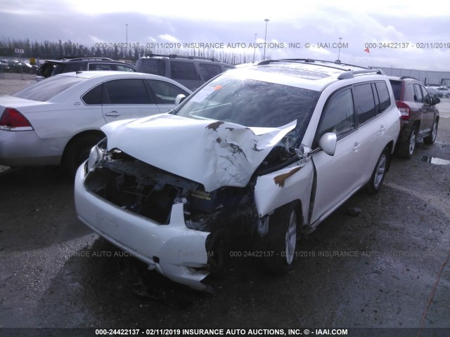 5TDKK3EHXAS011363 - 2010 TOYOTA HIGHLANDER SE WHITE photo 2