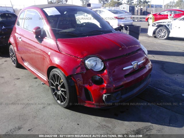 3C3CFFJH6DT664870 - 2013 FIAT 500 ABARTH RED photo 1