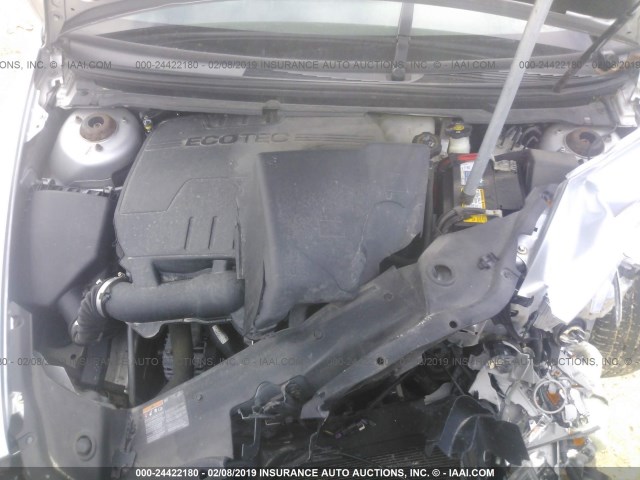 1G1ZC5EBXAF310119 - 2010 CHEVROLET MALIBU 1LT SILVER photo 10