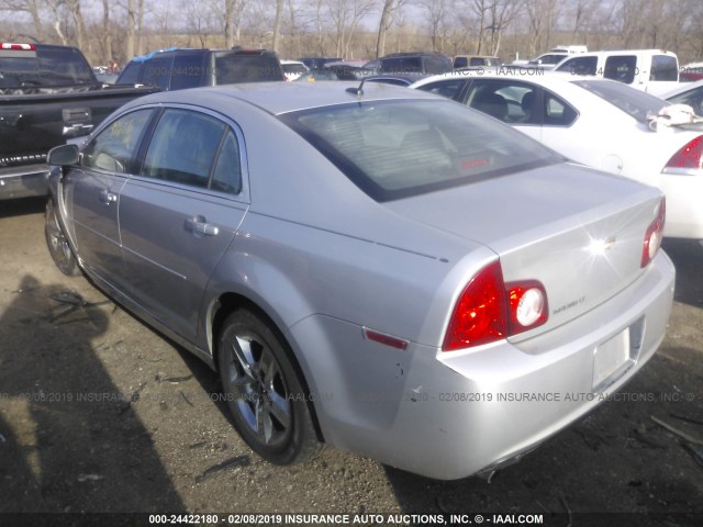 1G1ZC5EBXAF310119 - 2010 CHEVROLET MALIBU 1LT SILVER photo 3