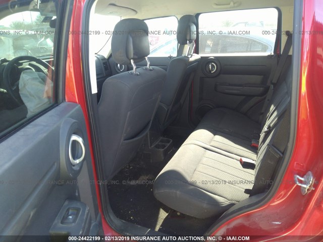 1D4PT4GK3BW554253 - 2011 DODGE NITRO HEAT RED photo 8