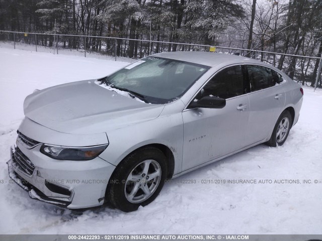 1G1ZB5ST5JF153518 - 2018 CHEVROLET MALIBU LS SILVER photo 2