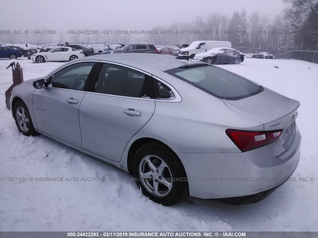 1G1ZB5ST5JF153518 - 2018 CHEVROLET MALIBU LS SILVER photo 3