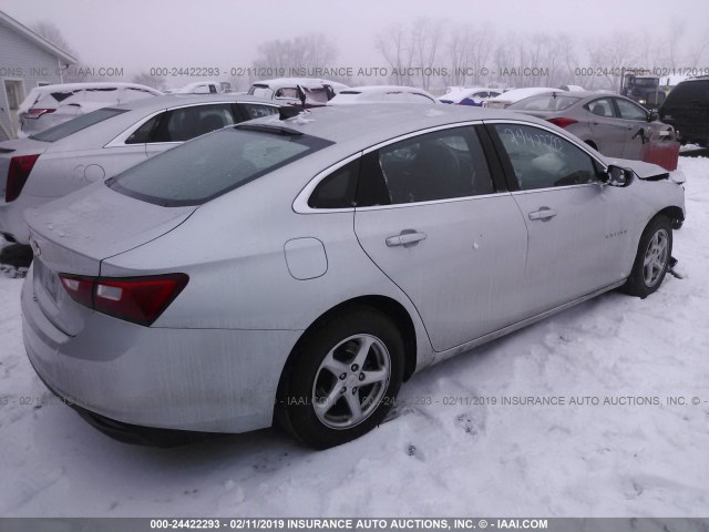 1G1ZB5ST5JF153518 - 2018 CHEVROLET MALIBU LS SILVER photo 4