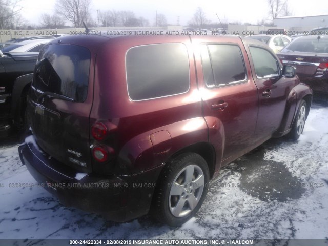 3GNCA13B19S521531 - 2009 CHEVROLET HHR LS Burdeos foto 4