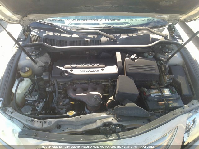4T1BE46K08U752162 - 2008 TOYOTA CAMRY CE/LE/XLE/SE TAN photo 10