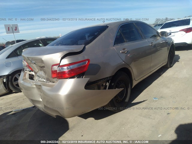4T1BE46K08U752162 - 2008 TOYOTA CAMRY CE/LE/XLE/SE TAN photo 4