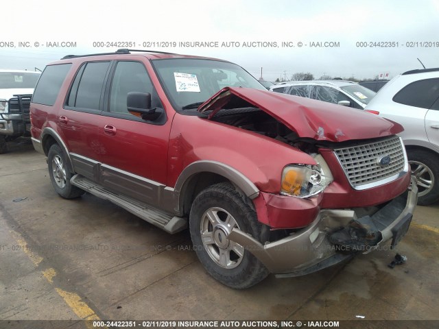 1FMRU17W73LC58686 - 2003 FORD EXPEDITION EDDIE BAUER RED photo 1