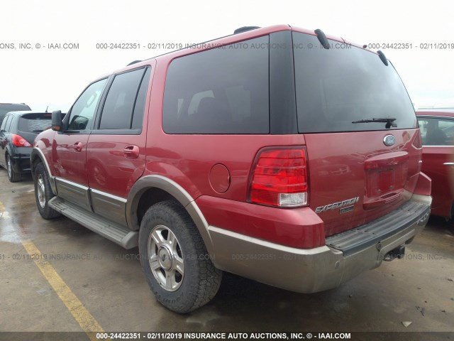 1FMRU17W73LC58686 - 2003 FORD EXPEDITION EDDIE BAUER RED photo 3