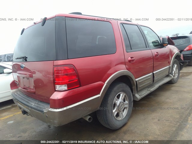 1FMRU17W73LC58686 - 2003 FORD EXPEDITION EDDIE BAUER RED photo 4