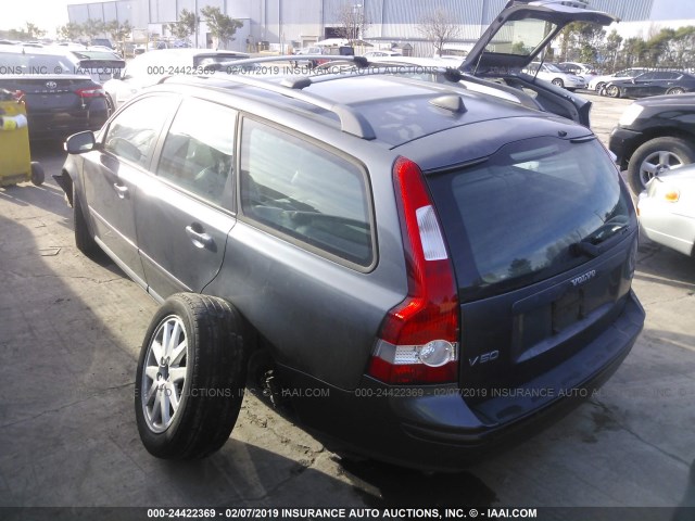 YV1MW682072302437 - 2007 VOLVO V50 T5 GRAY photo 3