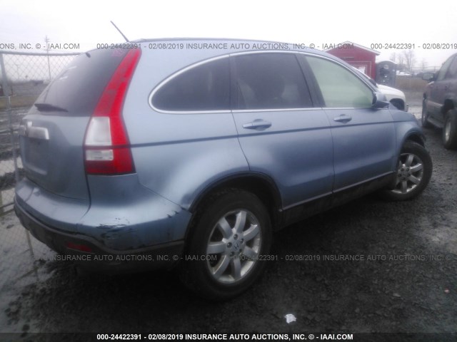 JHLRE487X8C030671 - 2008 HONDA CR-V EXL Light Blue photo 4