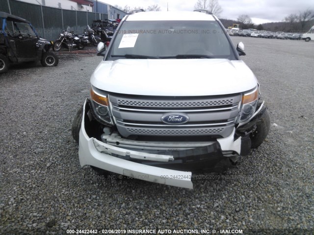 1FMHK8F81CGA81803 - 2012 FORD EXPLORER LIMITED WHITE photo 6