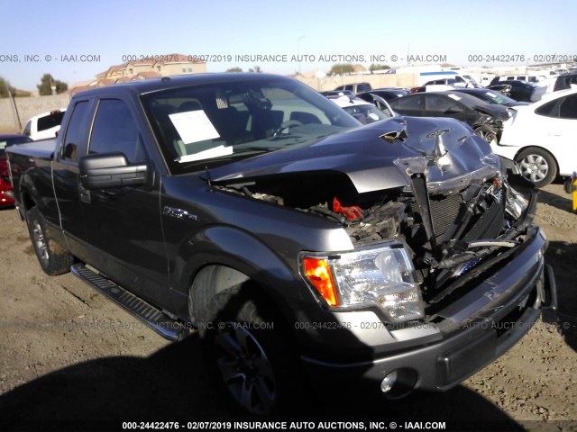 1FTFX1CF0DFC81036 - 2013 FORD F150 SUPER CAB GRAY photo 1