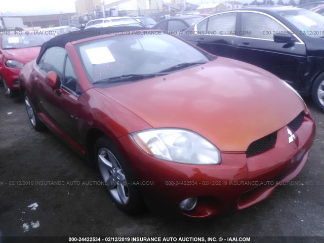 4A3AL25F18E011038 - 2008 MITSUBISHI ECLIPSE SPYDER GS ORANGE photo 1