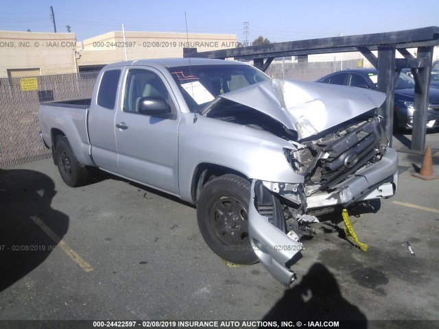5TETX4CN0AZ718477 - 2010 TOYOTA TACOMA ACCESS CAB ვერცხლისფერი ფოტო 1