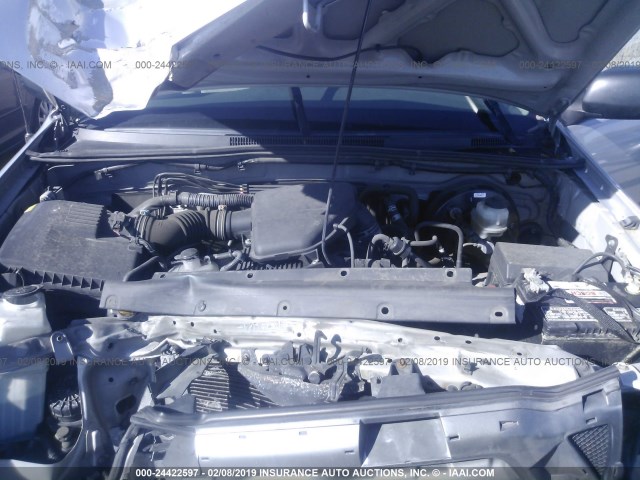 5TETX4CN0AZ718477 - 2010 TOYOTA TACOMA ACCESS CAB ვერცხლისფერი ფოტო 10