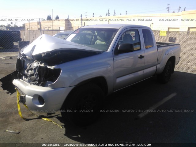 5TETX4CN0AZ718477 - 2010 TOYOTA TACOMA ACCESS CAB ვერცხლისფერი ფოტო 2