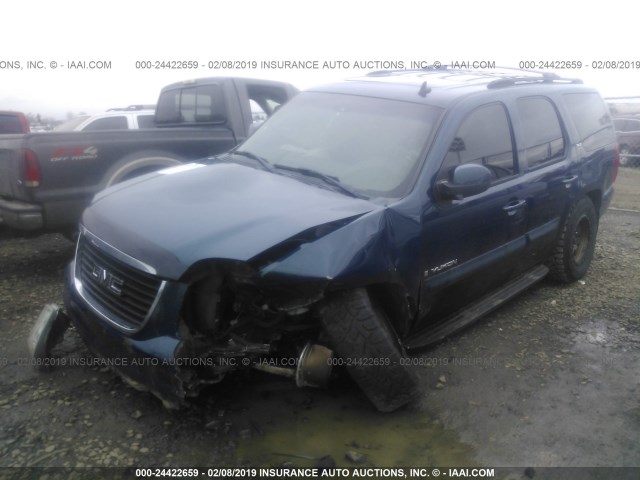 1GKFK13077J123860 - 2007 GMC YUKON BLUE photo 2