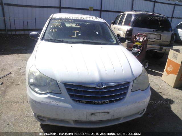 1C3LC46K38N182283 - 2008 CHRYSLER SEBRING LX WHITE photo 6