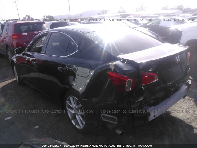 JTHBF5C23D5193124 - 2013 LEXUS IS 250 BLACK photo 3