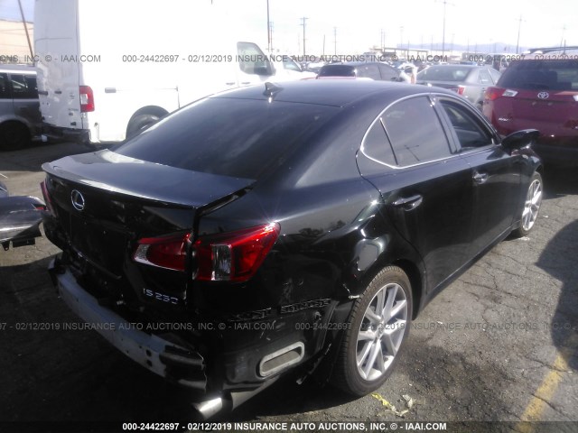 JTHBF5C23D5193124 - 2013 LEXUS IS 250 BLACK photo 4