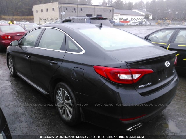 5NPE34AFXHH555673 - 2017 HYUNDAI SONATA SPORT/LIMITED BLACK photo 3