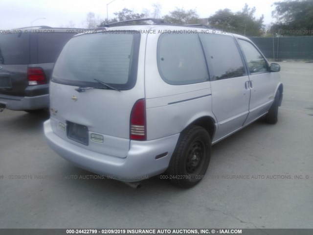 4N2DN11W4TD805523 - 1996 NISSAN QUEST XE/GXE SILVER photo 4