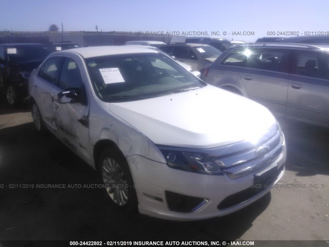 3FADP0L3XBR191129 - 2011 FORD FUSION HYBRID WHITE photo 1