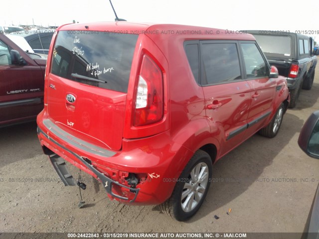 KNDJT2A61D7560777 - 2013 KIA SOUL +/!/SPORT RED photo 4