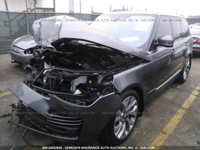 SALGS2SV4KA533651 - 2019 LAND ROVER RANGE ROVER HSE GRAY photo 2