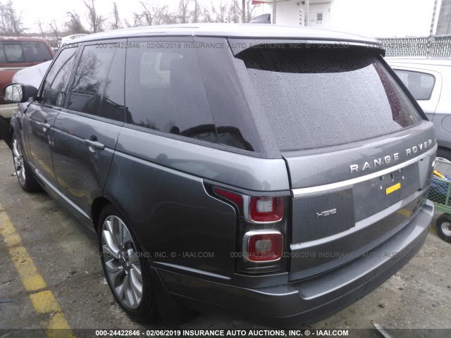 SALGS2SV4KA533651 - 2019 LAND ROVER RANGE ROVER HSE GRAY photo 3