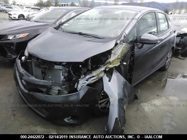 3HGGK5H83KM703223 - 2019 HONDA FIT EX GRAY photo 2