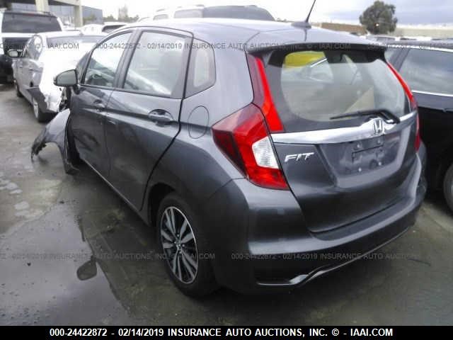 3HGGK5H83KM703223 - 2019 HONDA FIT EX GRAY photo 3