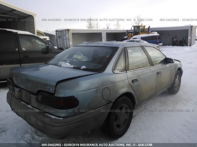 1FACP52U9NG212292 - 1992 FORD TAURUS GL BLUE photo 4