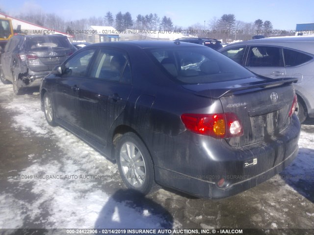 2T1BU4EE4AC415399 - 2010 TOYOTA COROLLA S/LE/XLE GRAY photo 3