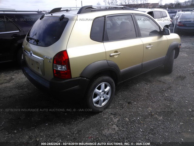 KM8JN12D85U143110 - 2005 HYUNDAI TUCSON GLS/LX GOLD photo 4