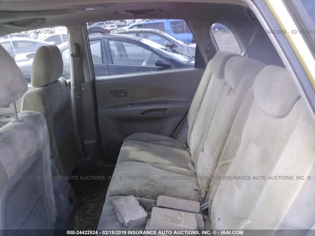 KM8JN12D85U143110 - 2005 HYUNDAI TUCSON GLS/LX GOLD photo 8