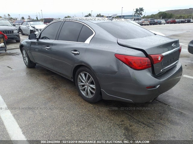 JN1BV7AP9FM344302 - 2015 INFINITI Q50 PREMIUM/SPORT GRAY photo 3