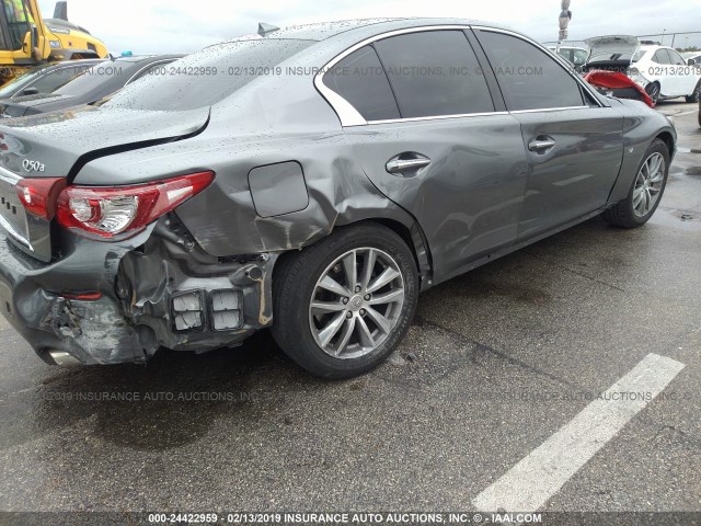 JN1BV7AP9FM344302 - 2015 INFINITI Q50 PREMIUM/SPORT GRAY photo 6