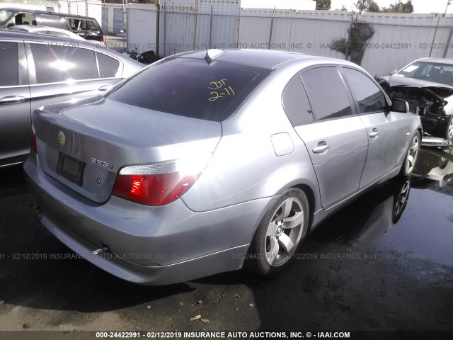 WBANE53507CK92699 - 2007 BMW 525 I GRAY photo 4